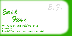 emil fusi business card